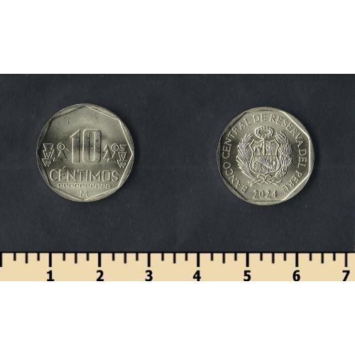Перу 10 сентимов 2024