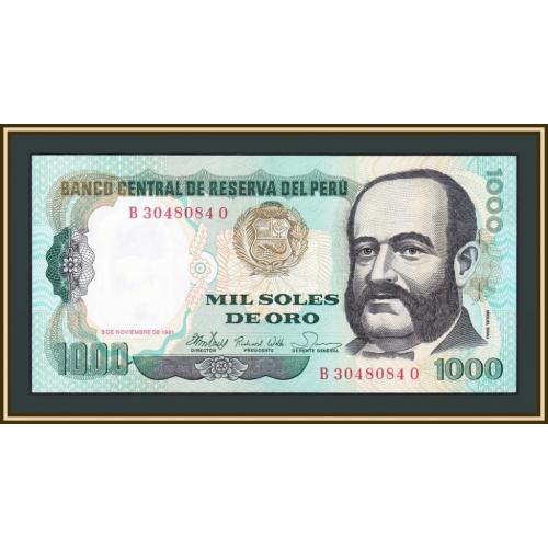 Перу 1000 солей 1981 P-122 (122a) UNC