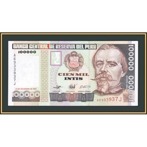 Перу 100000 инти 1989 P-145 a-UNC