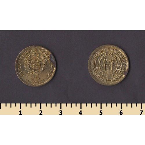 Перу 25 сентаво 1965