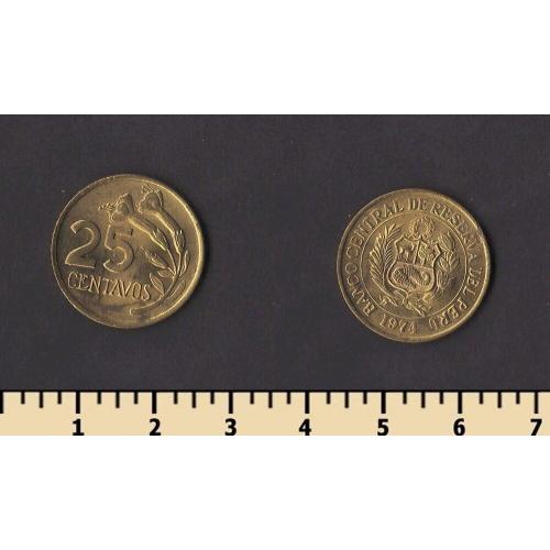 Перу 25 сентаво 1974