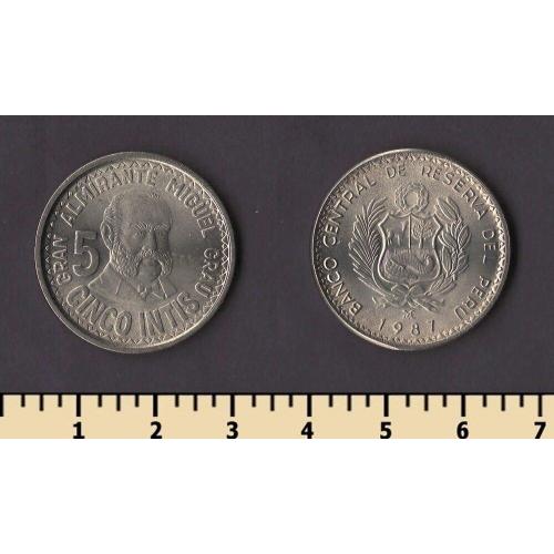 Перу 5 инти 1987