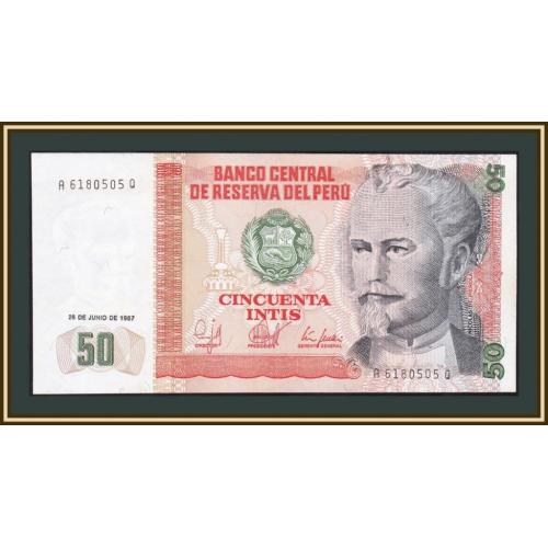 Перу 50 инти 1987 P-131 (131b) UNC-