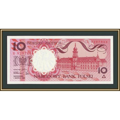 Польша 10 злотых 1990 P-167 (167b) UNC