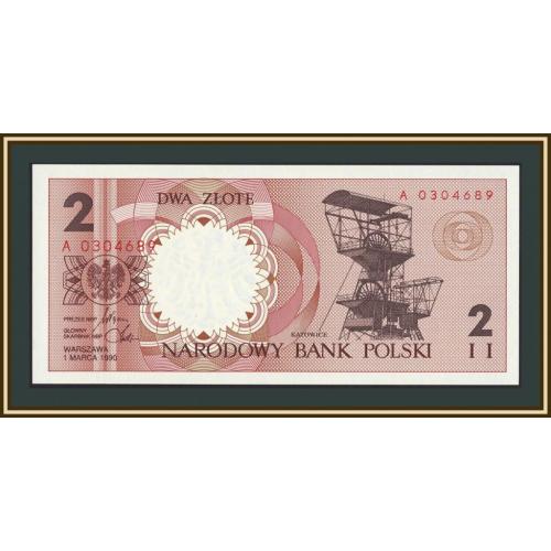 Польша 2 злотых 1990 P-165 (165b) UNC