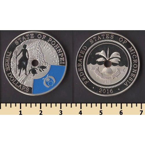 Понпеи остров 3 доллара 2016