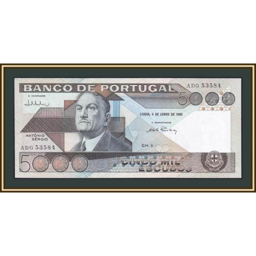 Португалия 5000 эскудо 1985 P-182 (182d.6) UNC