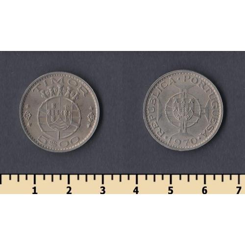 Португальский Тимор 5 эскудо 1970