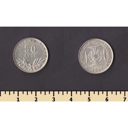 Португальский Тимор 50 авос 1951