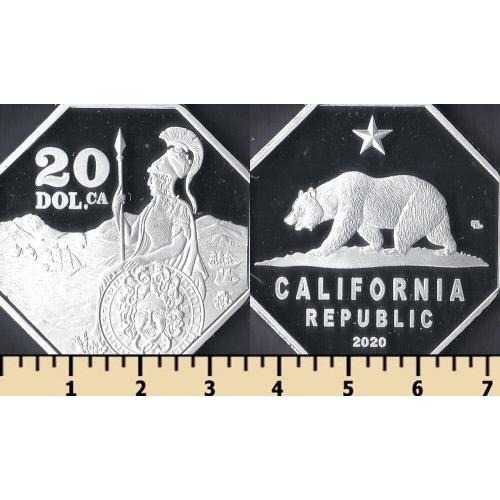 Республика Калифорния 20 долларов 2020