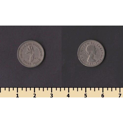 Родезия и Ньясаленд 3 пенса 1963