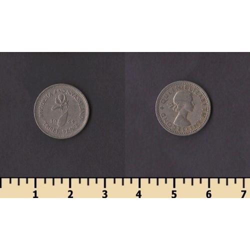 Родезия и Ньясаленд 3 пенса 1964