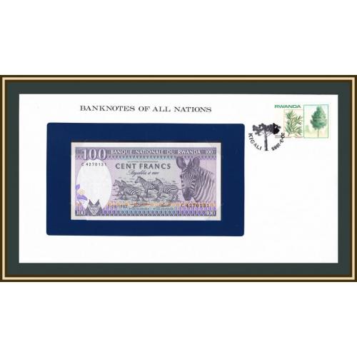 Руанда 100 франков 1982 P-18 UNC (конверт)