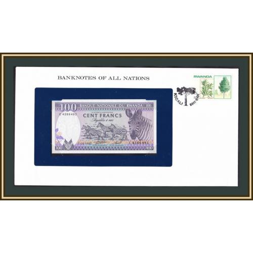 Руанда 100 франков 1982 P-18 UNC (конверт)
