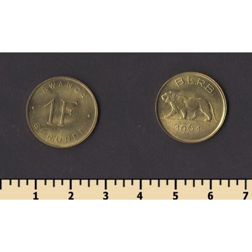 Руанда-Бурунди 1 франк 1961
