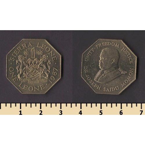 Сьерра-Леоне 1 леоне 1987