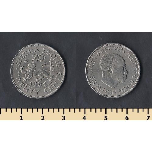 Сьерра-Леоне 20 центов 1964