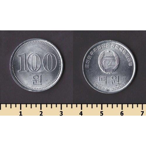 Северная Корея 100 вон 2005