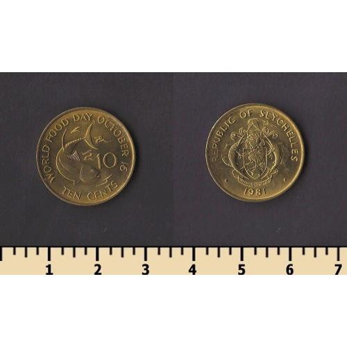 Сейшельские острова 10 центов 1981