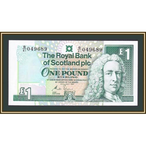 Шотландия 1 фунт 1991 P-351 (351b) UNC