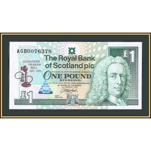 Шотландия 1 фунт 1997 P-359 UNC