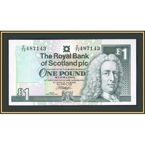 Шотландия 1 фунт 1999 P-351 (351d) UNC