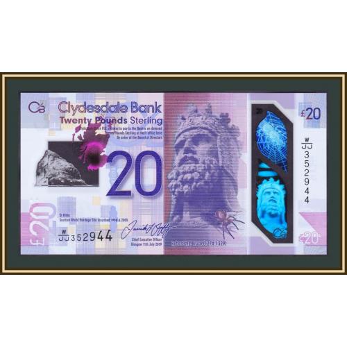 Шотландия 20 фунтов 2019 (2020) P-229 R UNC