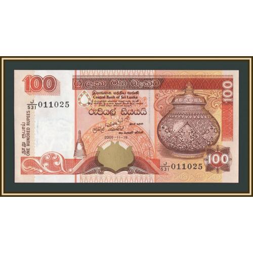 Шри-Ланка 100 рупий 2005 P-111 (111d) UNC