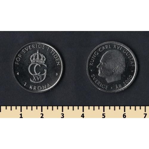 Швеция 1 крона 2000