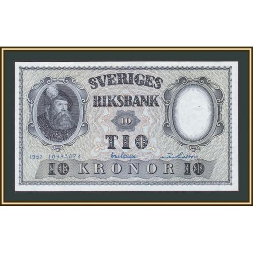 Швеция 10 крон 1957 P-43 (43e) UNC