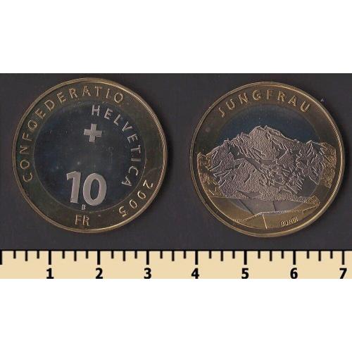Швейцария 10 франков 2005