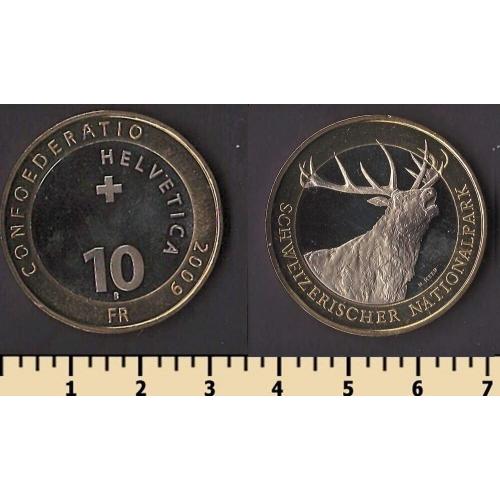 Швейцария 10 франков 2009
