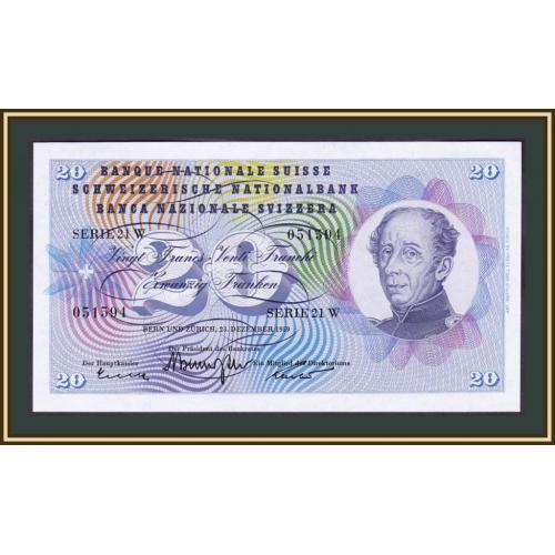 Швейцария 20 франков 1959 P-46 (46g.2) UNC