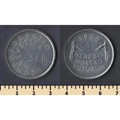 Швейцария 5 франков 1975