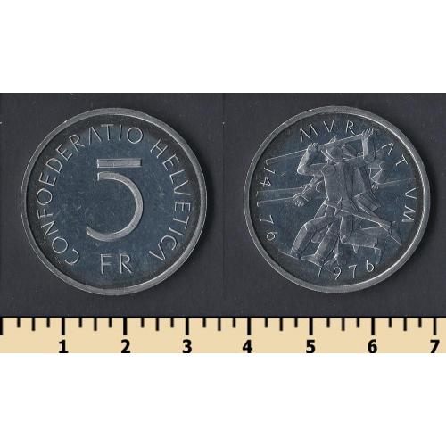 Швейцария 5 франков 1976