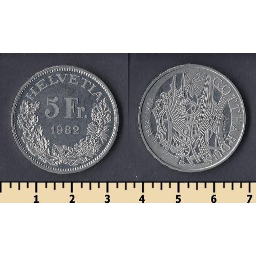 Швейцария 5 франков 1982