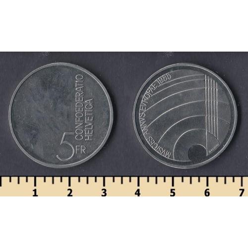 Швейцария 5 франков 1985