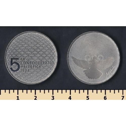 Швейцария 5 франков 1988