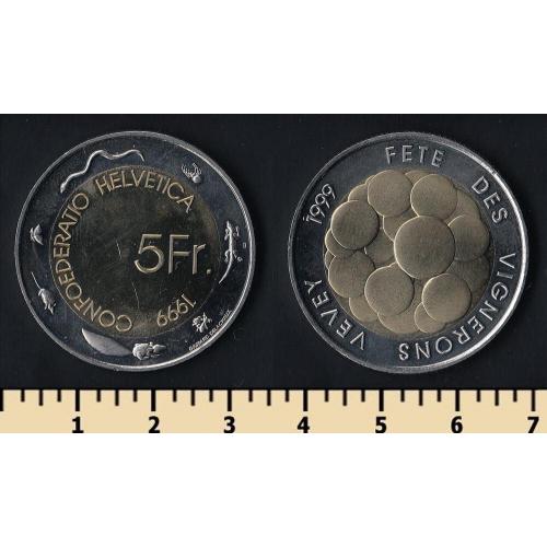 Швейцария 5 франков 1999