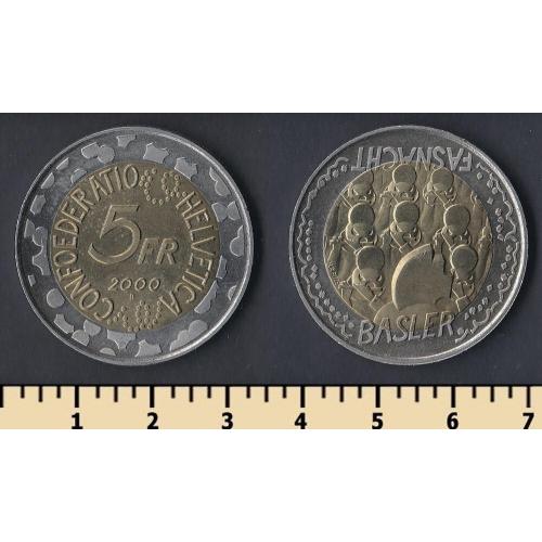 Швейцария 5 франков 2000