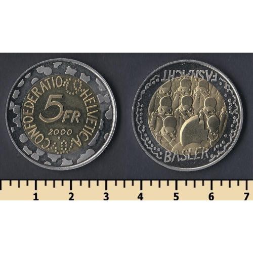 Швейцария 5 франков 2000