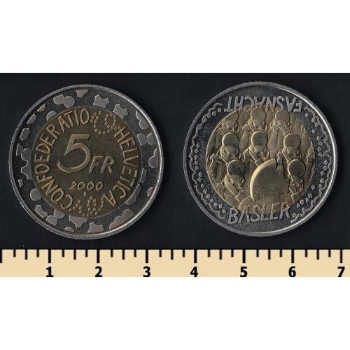 Швейцария 5 франков 2000
