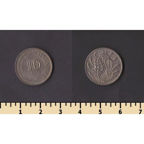 Сингапур 10 центов 1968