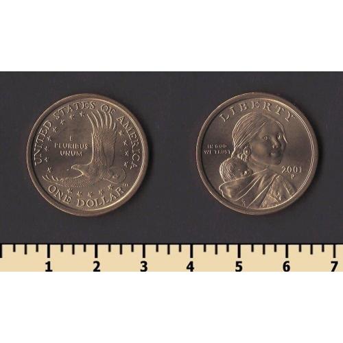 США 1 доллар 2001