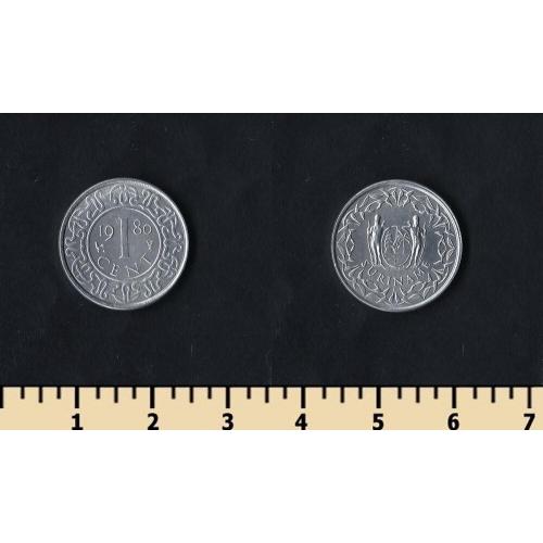 Суринам 1 цент 1980