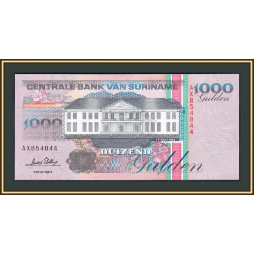 Суринам 1000 гульденов 1995 P-141 (141b) UNC