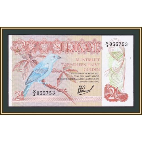 Суринам 2 1/2 гульдена 1978 P-118 (118b) UNC