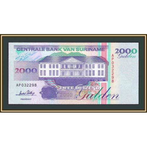 Суринам 2000 гульденов 1995 P-142 UNC