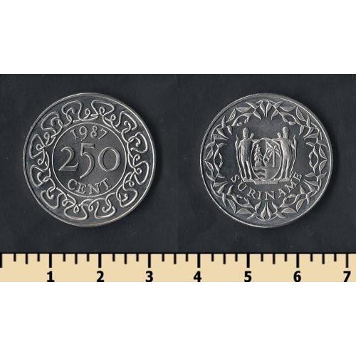 Суринам 250 центов 1987