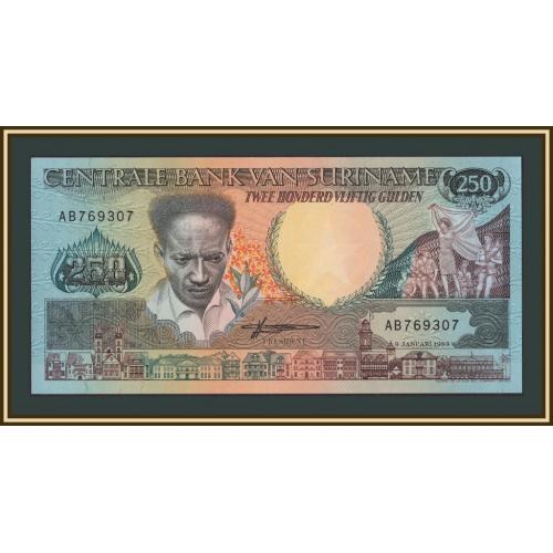 Суринам 250 гульденов 1988 P-134 UNC